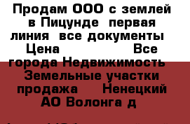 Продам ООО с землей в Пицунде, первая линия, все документы › Цена ­ 9 000 000 - Все города Недвижимость » Земельные участки продажа   . Ненецкий АО,Волонга д.